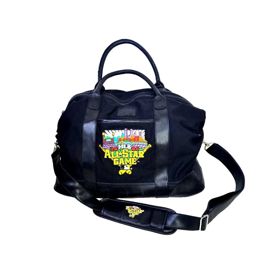 Vtg 2006 MLB All-Star Game Player's Duffle Bag Black Embroidered Pittsburg Sky